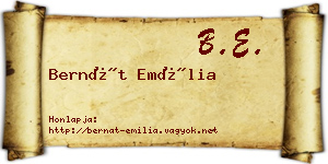 Bernát Emília névjegykártya
